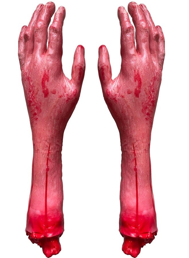 DSHE Fake Hands Bloody Human Arm Hand Haunted House Props Halloween Body Parts Zombie Decorations - Image 1
